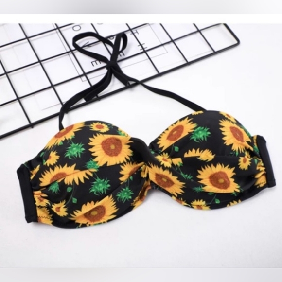 Sunflower Fields Bandeau 2PC Bikini XLarge XL 2 PC Swimsuit NWOT Beach Wear - Picture 3 of 6